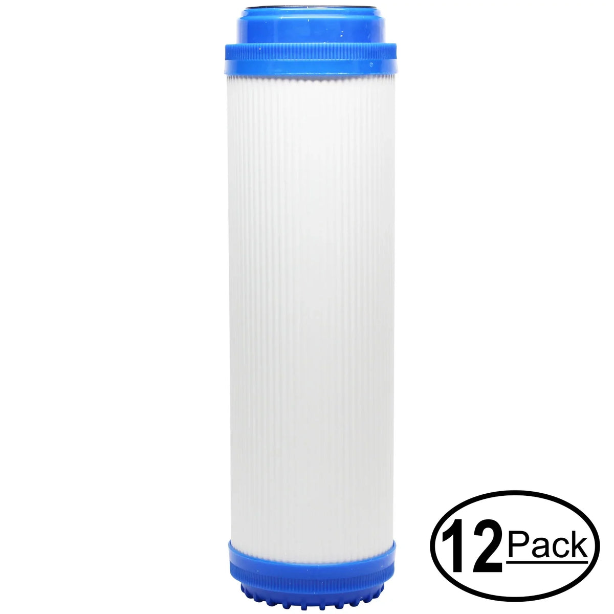 12-Pack Replacement for H2O Distributors H2O-RUS-200 Granular Activated Carbon Filter - Universal 10-inch Cartridge for H2O Distributors H2O RUS-200 Twin Under Sink Filter - Denali Pure Brand