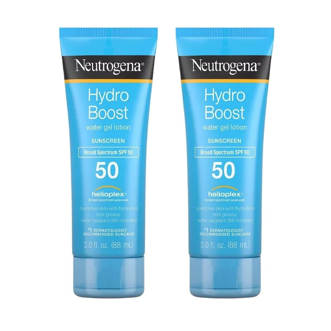 HydroBoost Moisturizing Water Gel SunscreenLotion Oil Free(2 Pack 3 OZ Per Pack)