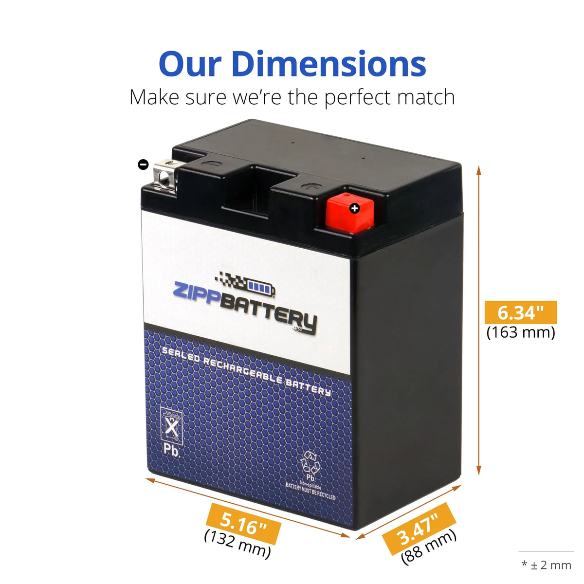 Zipp Battery Ytx14Ahl-Bs High Performance Power Sports Battery - Perfect for your project