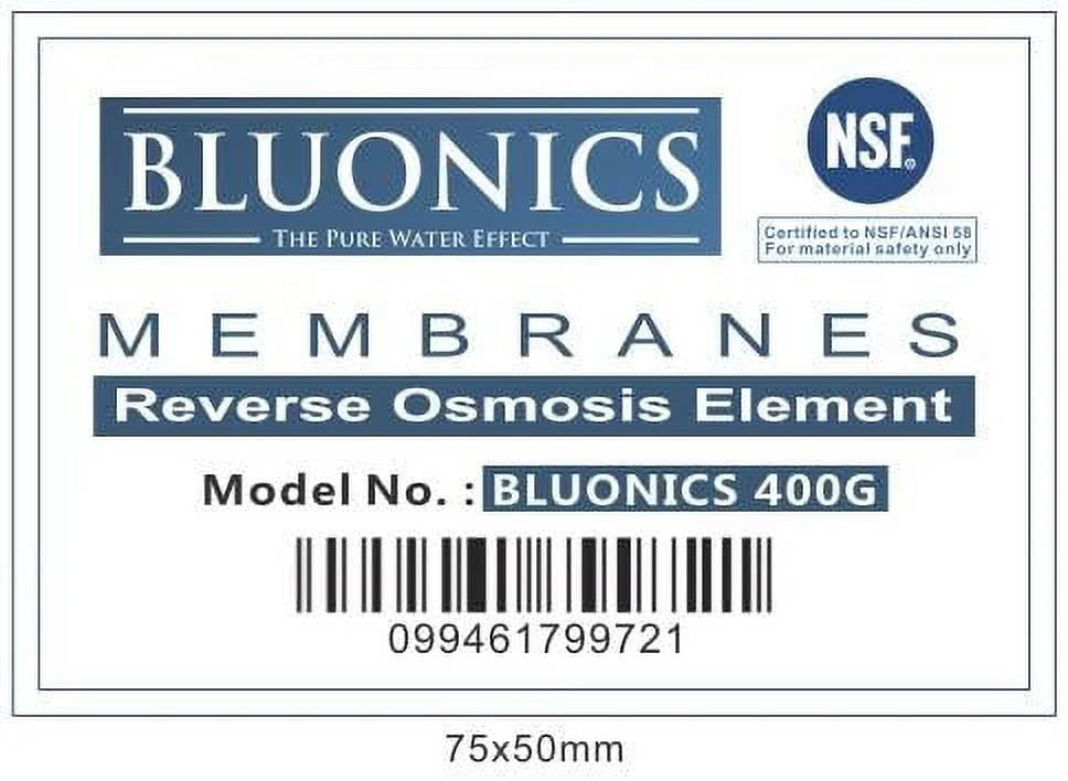 Top-quality Bluonics Reverse Osmosis Membrane 400 GPD - RO Replacement Water Filter ( NSF Certified )