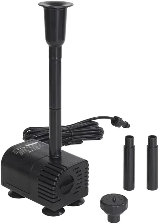 12W Solar Water Pump KIT: DC Dry-Run Protection Solar Water Pump 185 GpH with 18V 12W Solar Panel for Fountain, Fish Water Garden, and Aquarium (No Backup Battery)