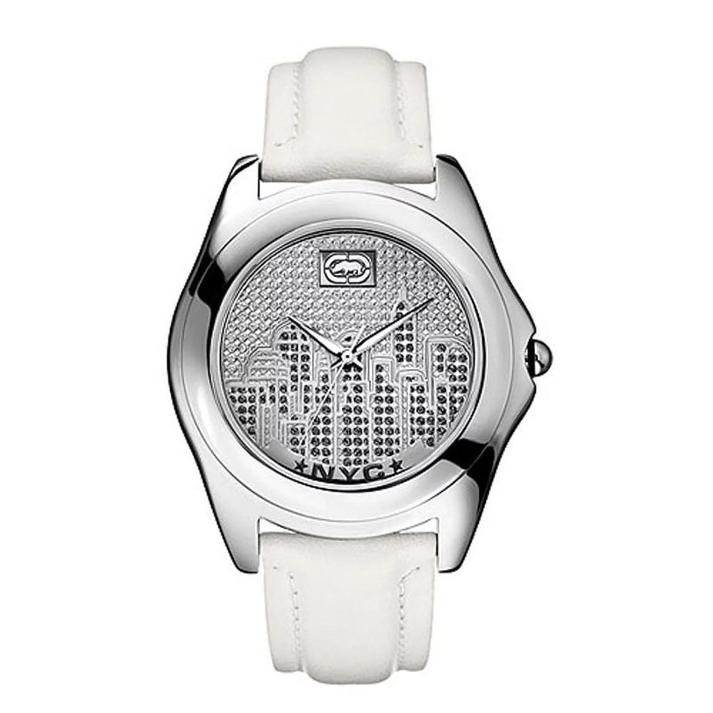 E08504G6 Men White Leather Watch - Perfect for your project