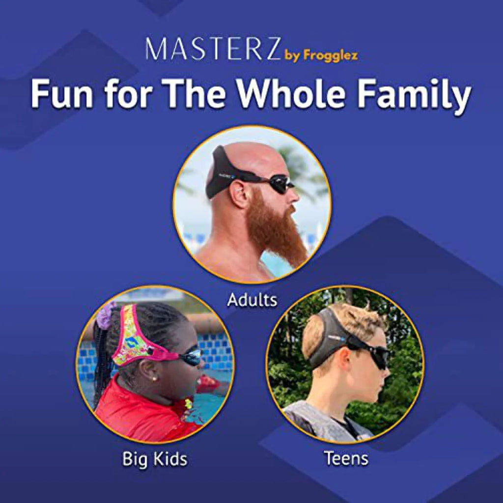 Frogglez Masterz Swim Goggles for Adults & Teens - Black