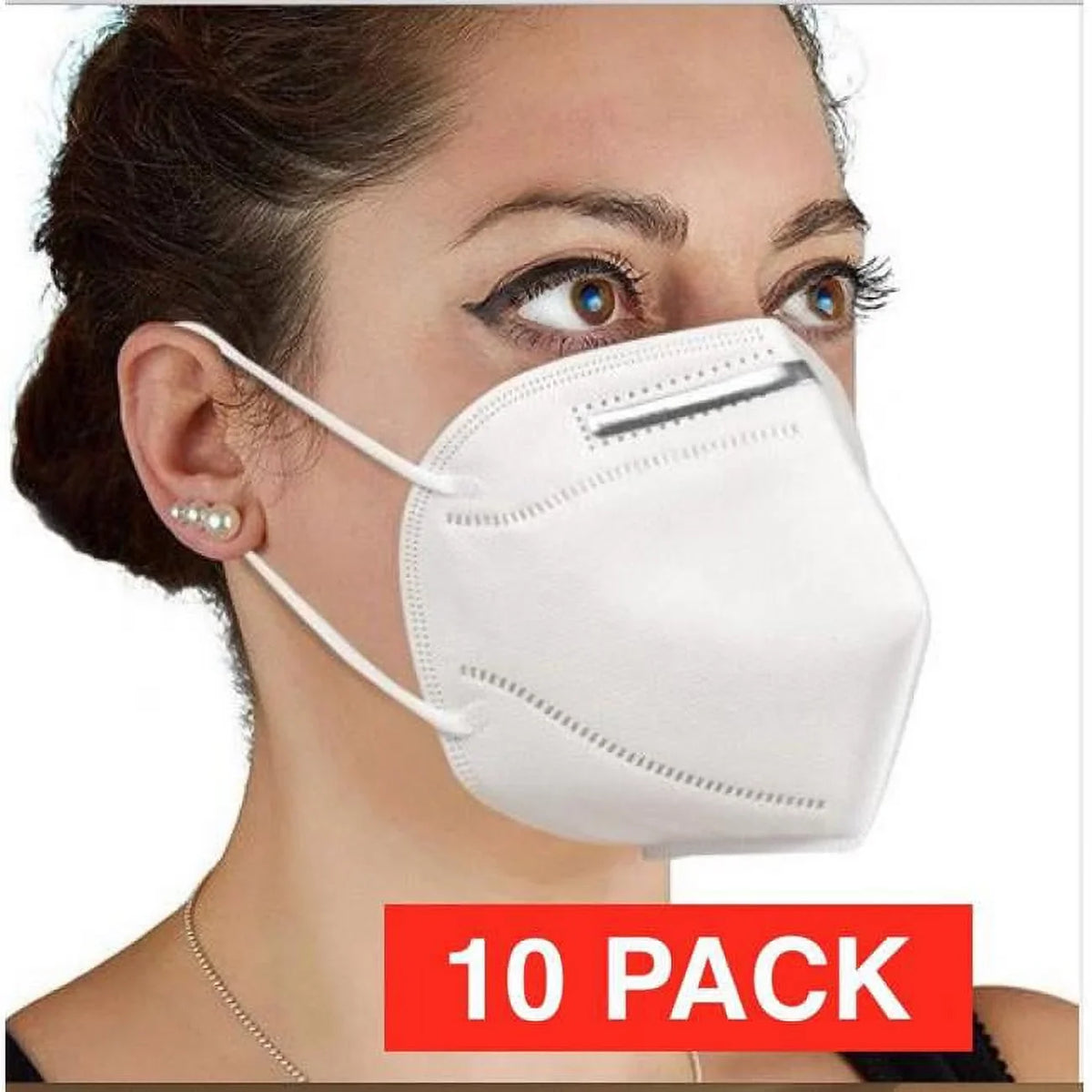 Top-quality Gopremium Unisex Non Woven Thin Section Summer Breathable Disposable Sunscreen Mask for Adult, Black - Pack of 10