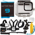 Top-quality GoPro HERO9 HERO10 HERO11 Accessory Bundle with Battery, Housing, Monopod + More