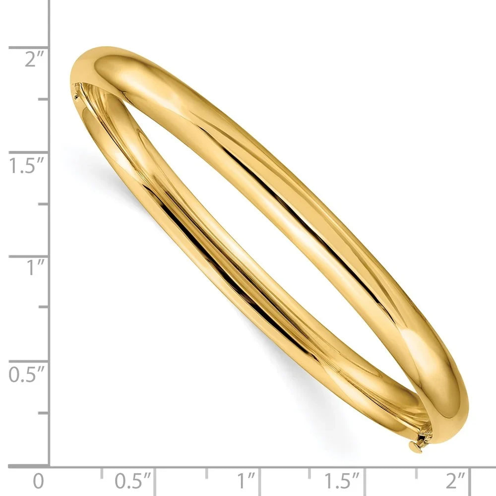 14k 4/16 High Polished Hinged Bangle Bracelet QHP4/16 - Perfect for your project