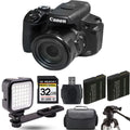 Canon PowerShot SX70 HS Digital Camera+ Extra Battery + LED - 32GB Kit