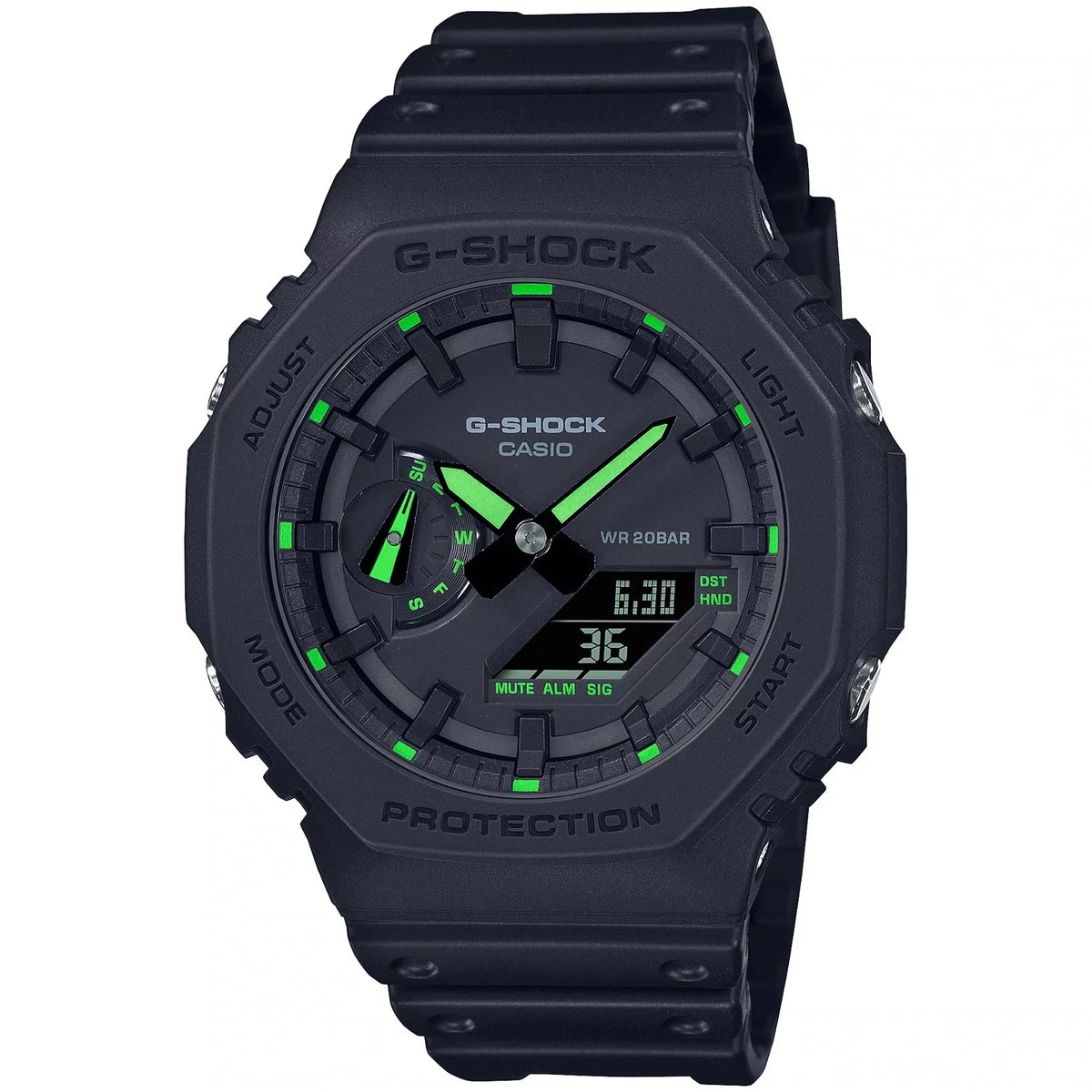 G-Shock GA2100 Neon Black Green Limited Edition - Perfect for your project