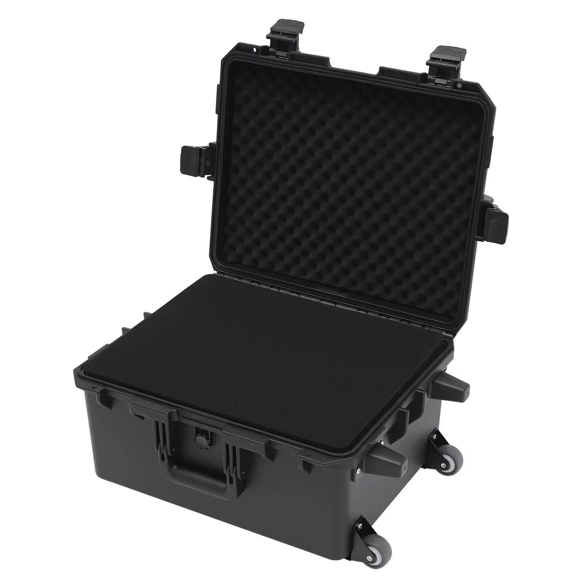Miumaeov Large Portable Protective Water and Shock Resistant Hard Case Camera Tools Equipment Laptop Hard Case Box with Wheels and Handle with 5 Layers Foam Black 16.7" x 12" x 21.25" - Perfect for your project