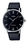 Top-quality CASIO GENERAL MTP-VT01L-1B2 BLACK LEATHER BAND MEN WATCH