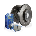 Top-quality EBC Brakes S6KF1228 S6 Kits Bluestuff and GD Rotors Fits 07-17 Caliber Lancer Fits select: 2007-2010 DODGE CALIBER, 2008-2017 MITSUBISHI LANCER