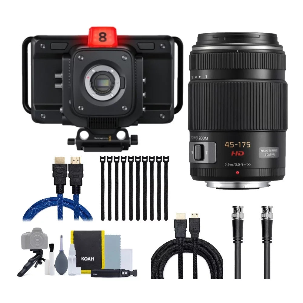 Top-quality Blackmagic Design Studio Camera 4K Pro with 45-175mm Lens Bundle