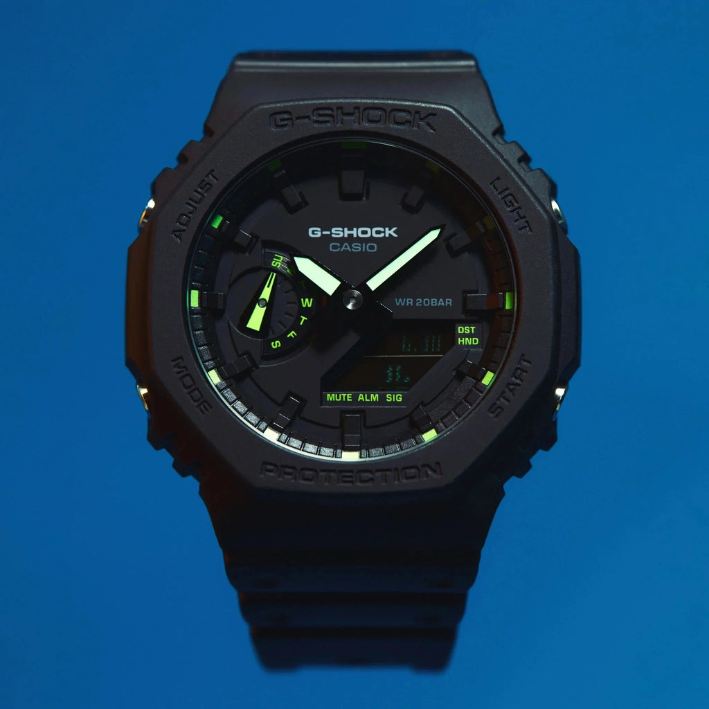 G-Shock GA2100 Neon Black Green Limited Edition - Perfect for your project