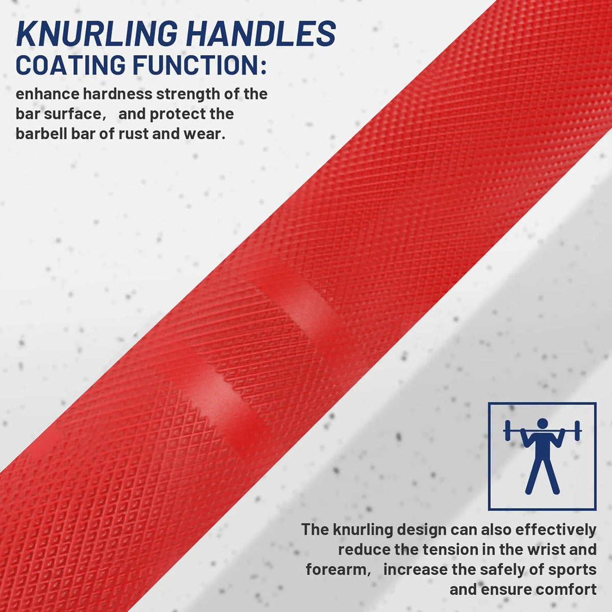 Top-quality Olympic Bar Solid Chrome Barbell Weights Lifting Power Lifting Red Hard Chrome Barbells