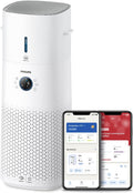 Philips 2-w-1 oczyszczacz i nawilżacz powietrza z serii 3000, 131 m², filtr NanoProtect HEPA i filtr z aktywnym węglem usuwa 99,97% wszystkich, niewidocznych cząstek, Kolor Biały (AC3737/10)(Oczyszczacz i nawilżacz do 131 m²”)