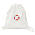 Top-quality Summer Sail Life Pixel Backpack Canvas Drawstring Reusable Mesh Shopping Bag