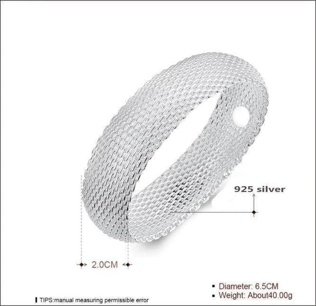 Sterling silver mesh Bracelet handcrafted very popular style - Perfect for your project