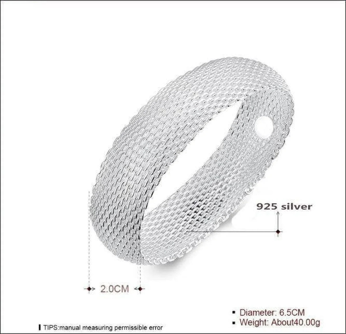 Sterling silver mesh Bracelet handcrafted very popular style - Perfect for your project