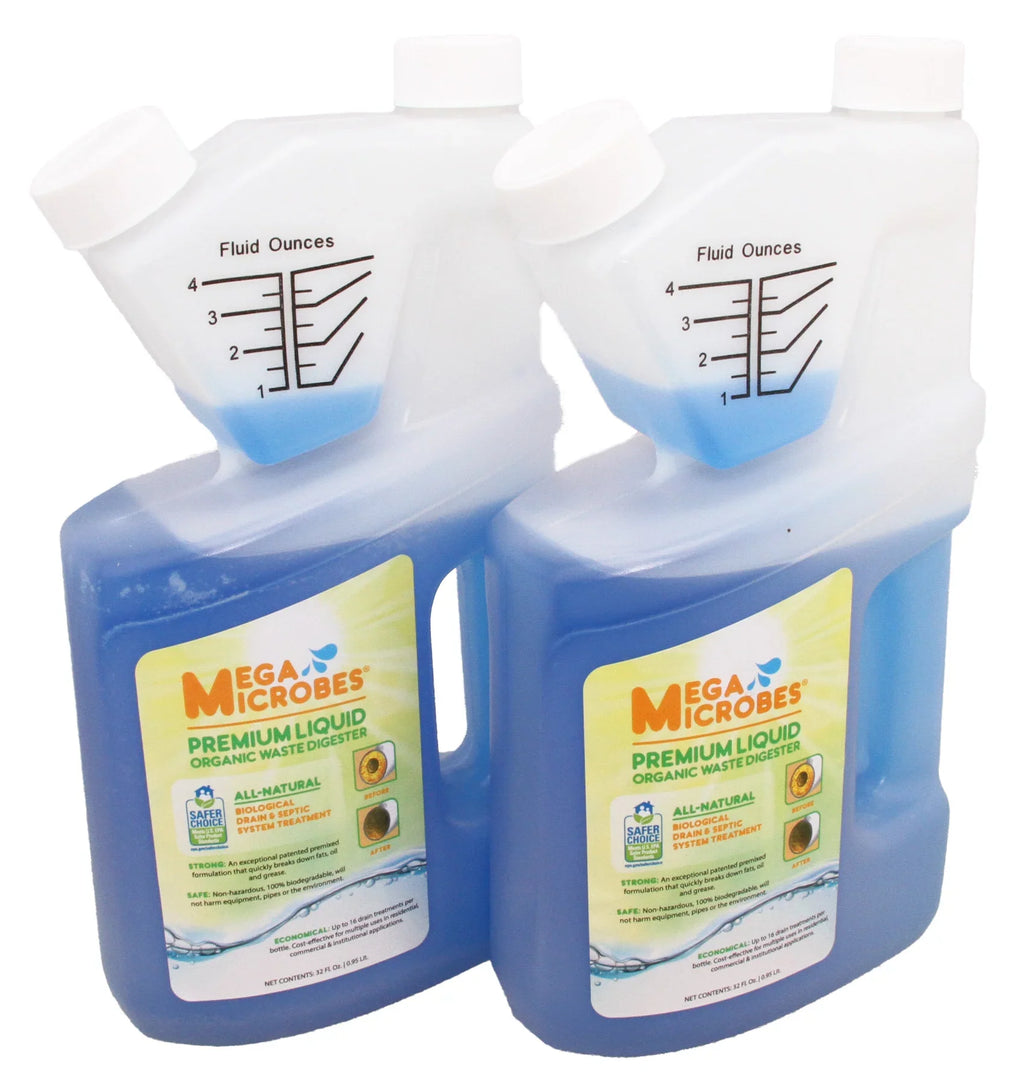 MegaMicrobes MML-5GL MML-32FL No-Mixing Liquid Drain, Septic, Trap and Pump Treatment, 32-Ounce Bottle - Perfect for your project