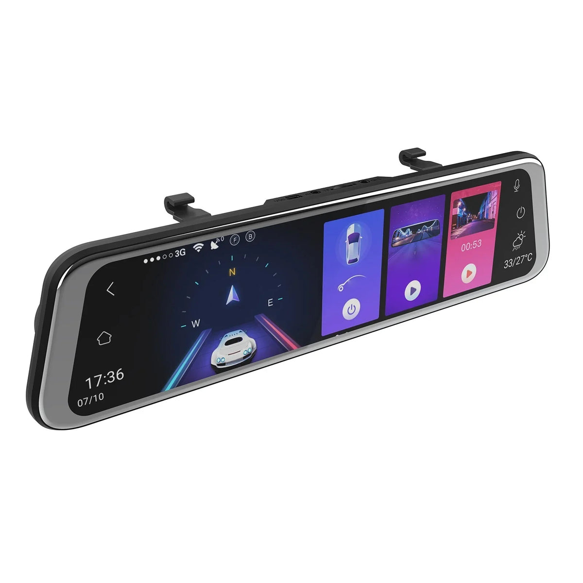 12" 4K Mirror Dash Cam, 2160P WiFi Rear View Mirror Dash Cam with 1440P Rear Camera, WiFi Dual Dash Camera for Cars with Parking Assist, G-Sensor, 64GB TF Card & GPS - Perfect for your project