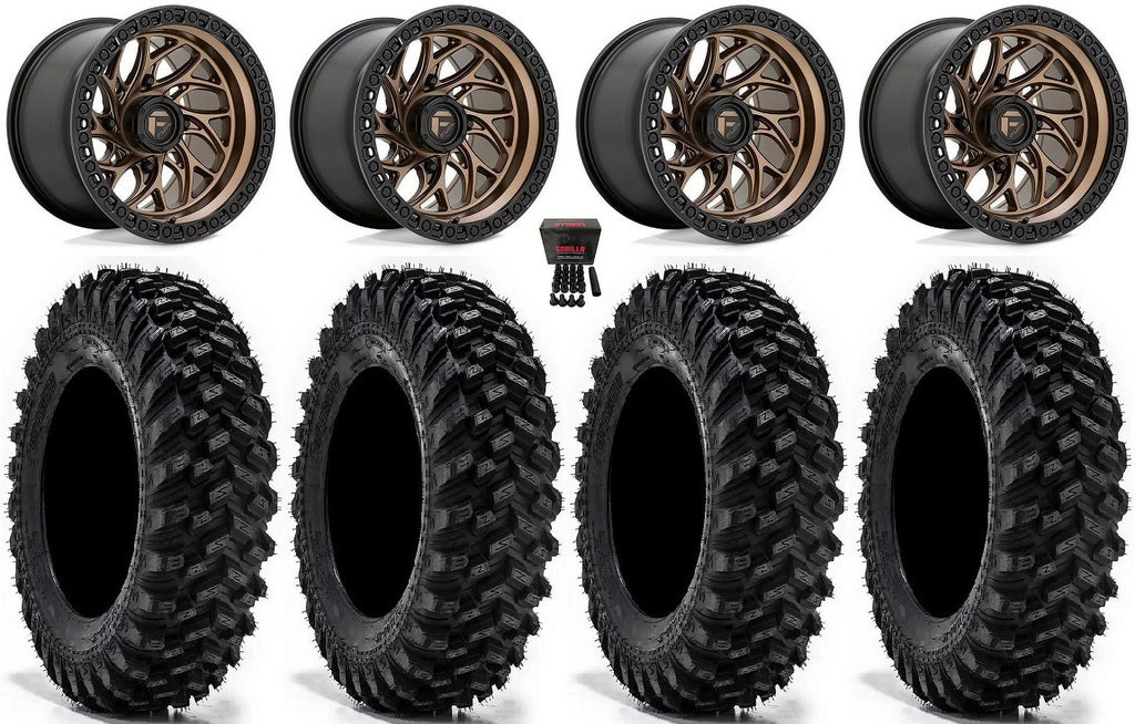 Top-quality Fuel Runner 15" Wheels Bronze 32" Warrior XT Sticky Tires Polaris RZR XP 1000 / PRO XP / Ranger XP 900/1000