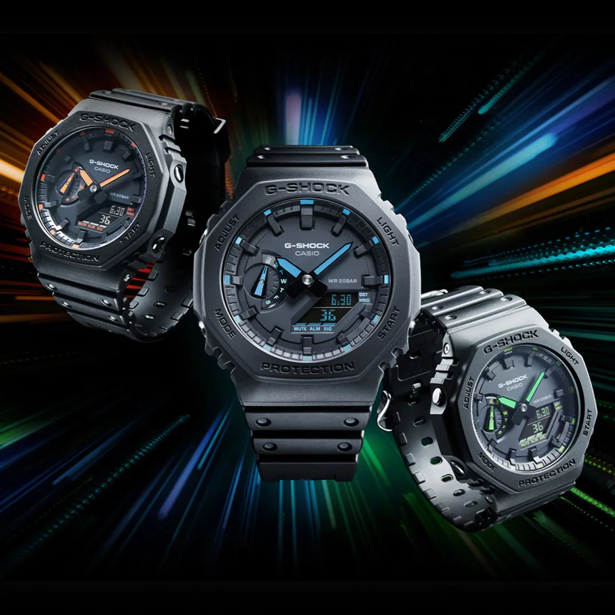 G-Shock GA2100 Neon Black Green Limited Edition - Perfect for your project
