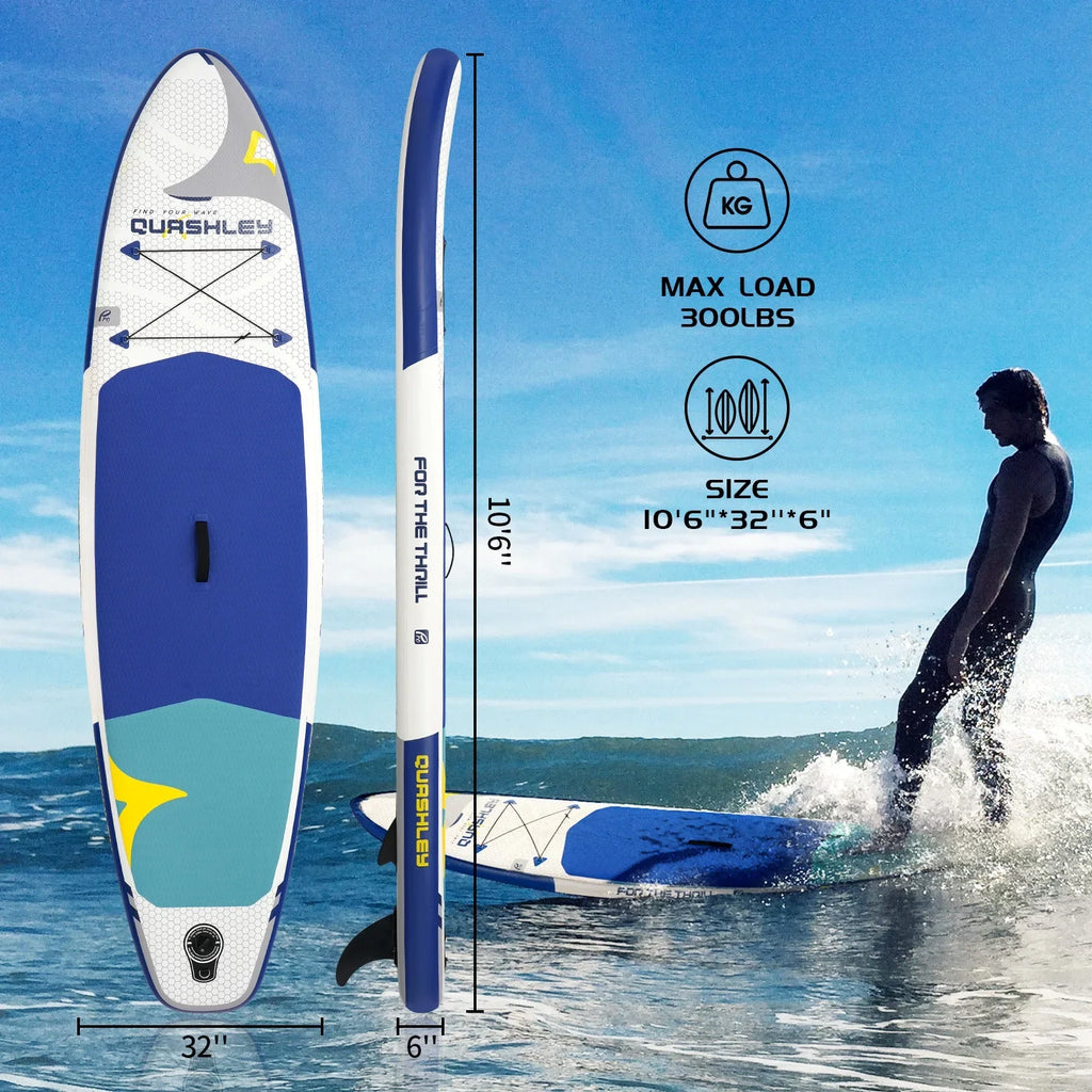 Inflatable Stand Up Paddle Board Complete with Premium SUP Accessories Carry Bag