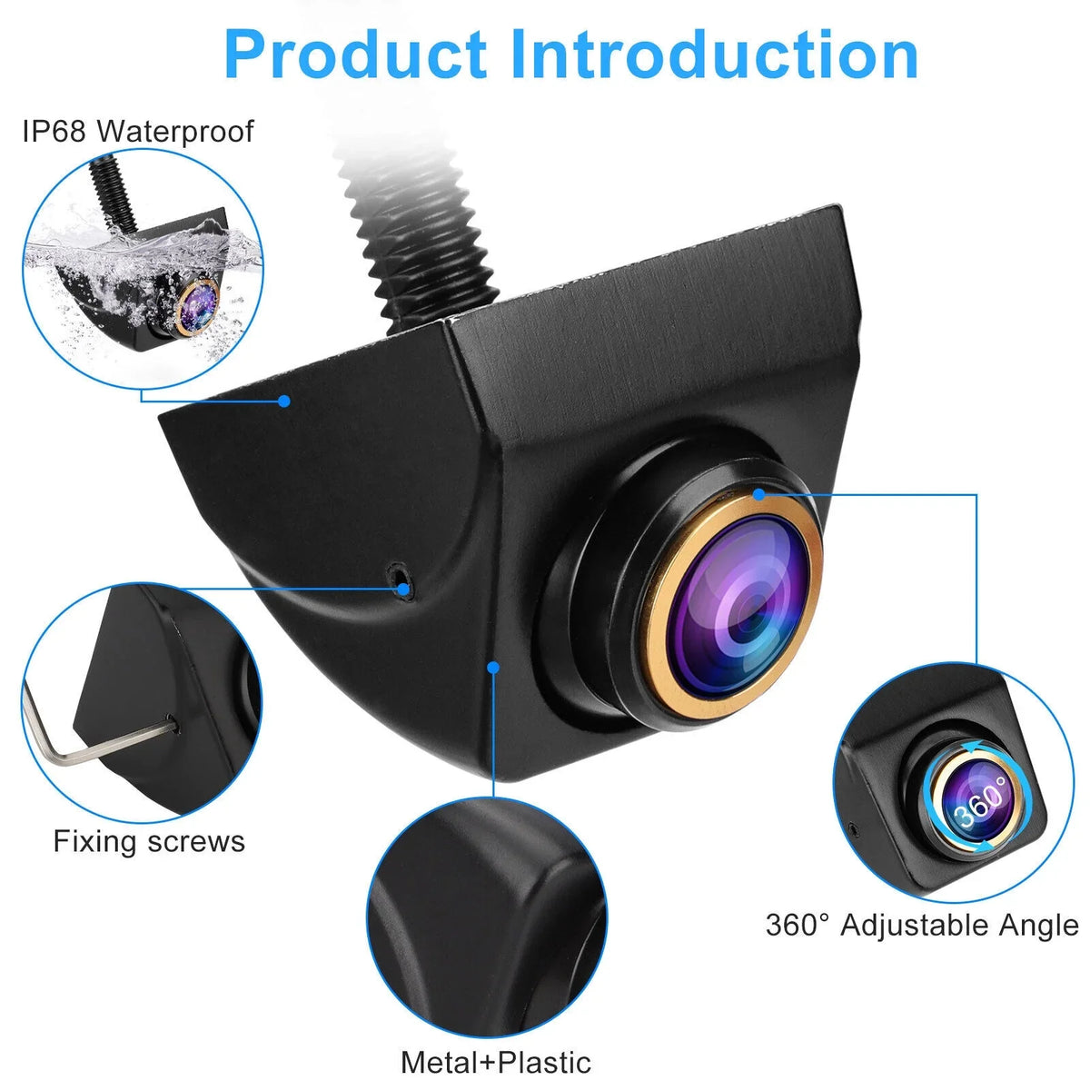 170Â° Car Rear View Backup Reverse Camera Parking Cam 360Â° Adjustable Waterproof