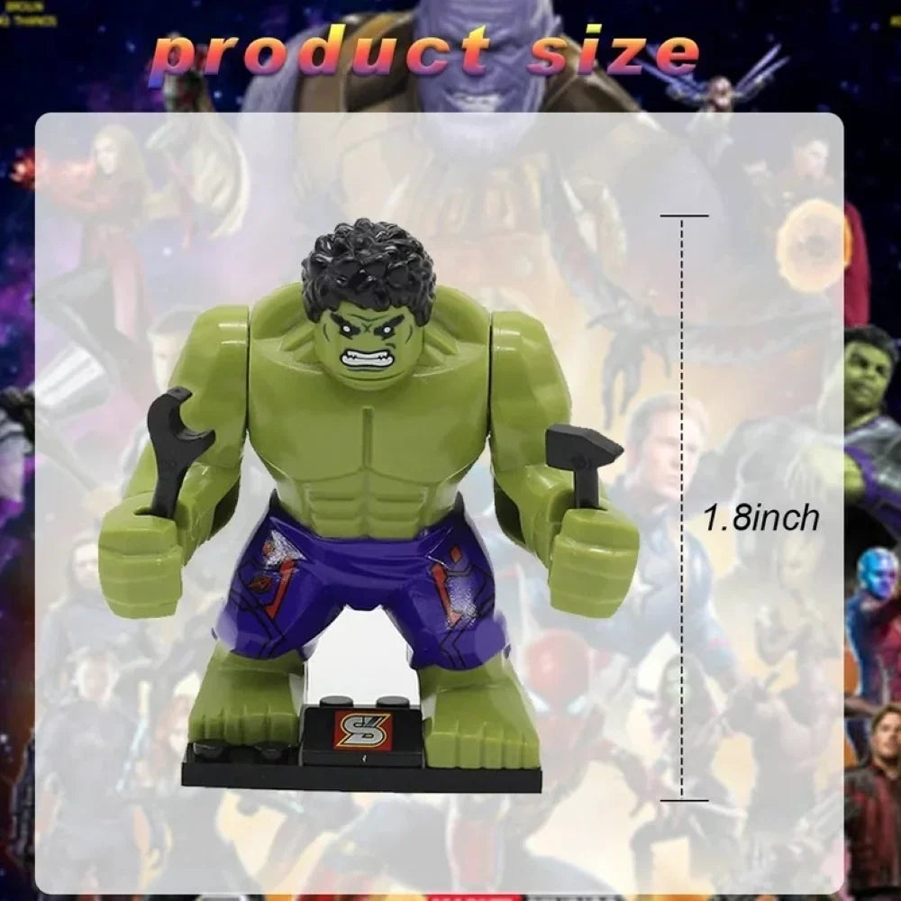 16 Pcs Superhero Minifigures Building Blocks Toys Sets, 1.8 inch Collectible Hulk Iron Man Captain America Action Figures Building Kits for Kids Boys Christmas Gifts Party Sets, Birthday Gifts - Perfect for your project