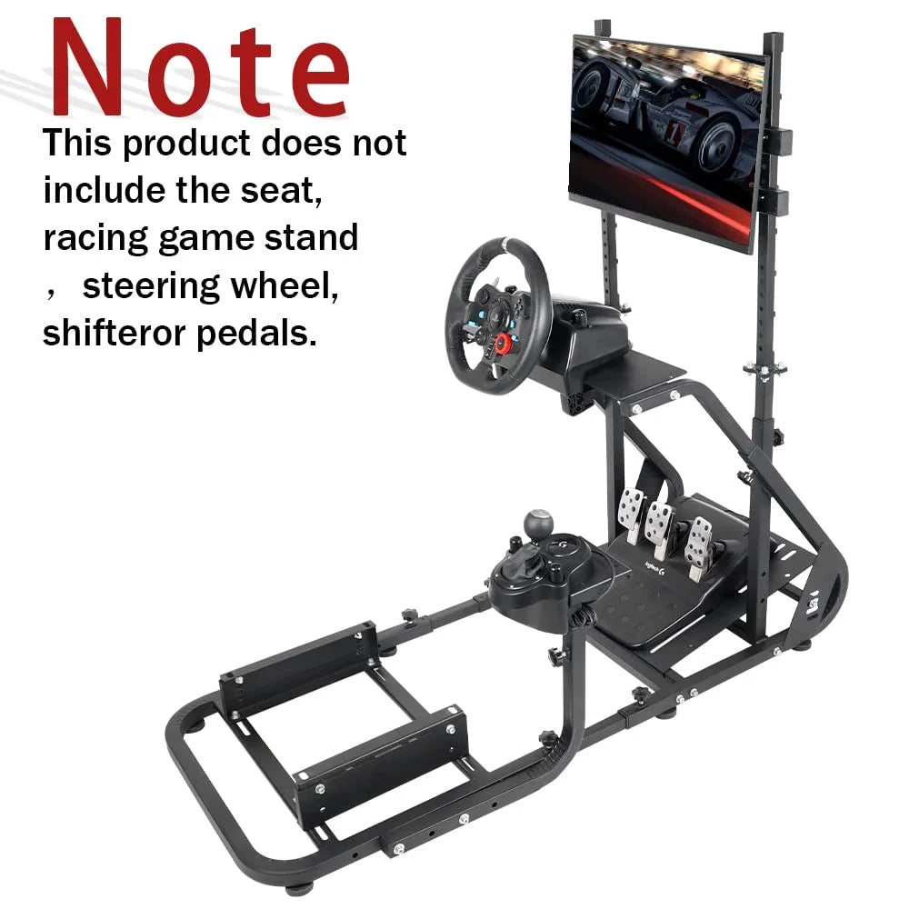 FEIRO Racing Simulator Cockpit Stand Display Frame fit for Logitech Thrustmaster,Fanatec, G25 G27 G29 G920 G923, Adjustable Monitor Bracket for Racing Cockpit Frame Without TV Seat Cockpit Stand