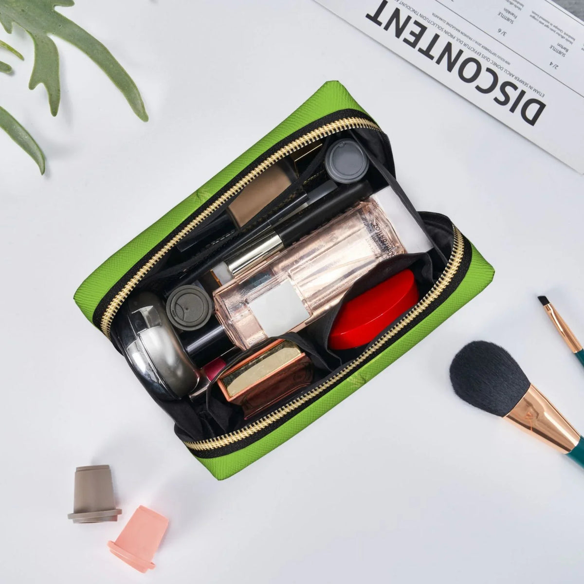 Animated Grinch Cosmetic Bag Makeup Organizer Leather Portable Pouch Gift Travel Toiletry Bag Storage Purse - Perfect for your project