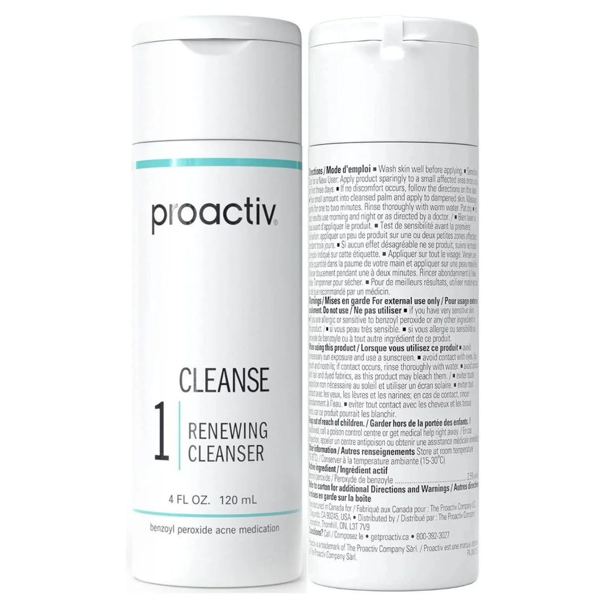 Top-quality Proactiv Solution Renewing Cleanser Acne Medication Step 1 Cleanse Pack of 2, 4 oz Each
