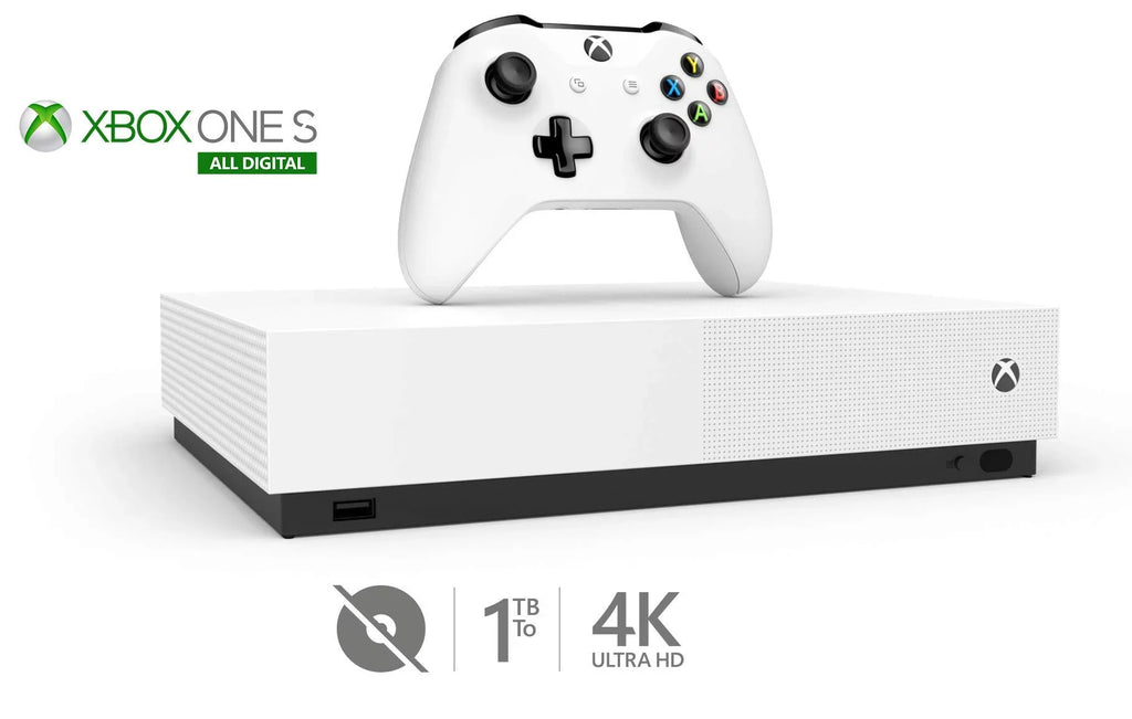 Top-quality Restored Xbox One S 1TB AllDigital Edition Console with Xbox One Wireless Controller (Refurbished)