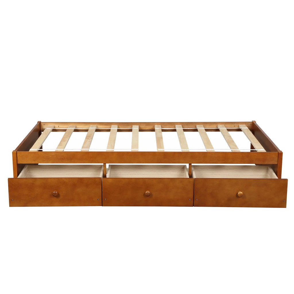Top-quality Oris Twin Size Wooden Platform Bed - Oak