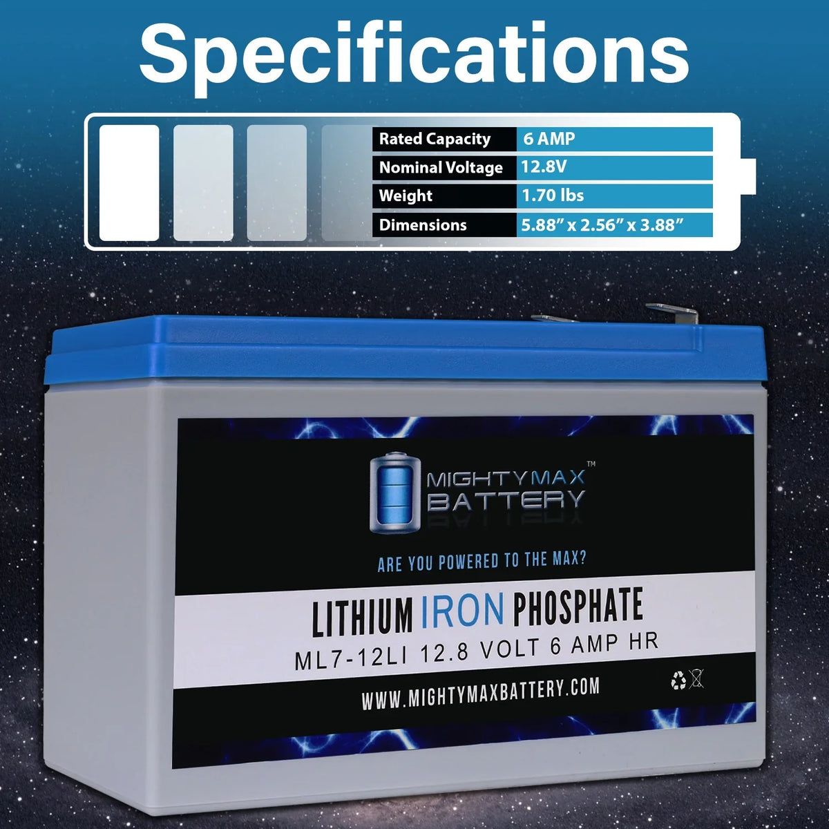 12V 7AH Lithium Replacement Battery for Altered Pro-Line 600 V3-S - Perfect for your project
