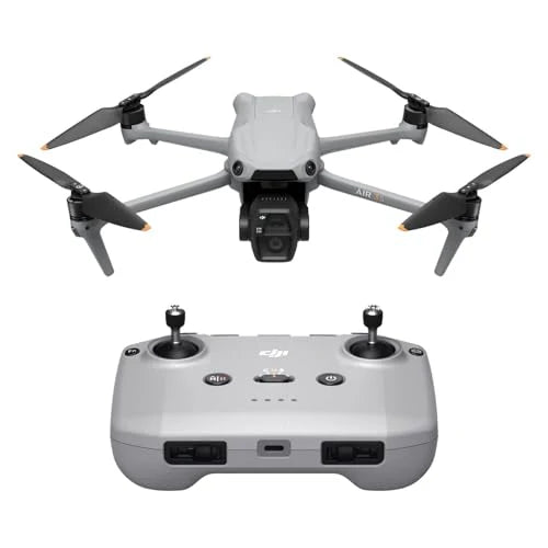 DJI Air 3S (RC-N3), dron z kamerą 4K, dron z podwójną kamerą, szerokokątną kamerą CMOS 1", wideo 4K/60 kl./s HDR i zakresem dynamiki 14 przysłon, maksymalny czas lotu 45 min(DJI Air 3S)