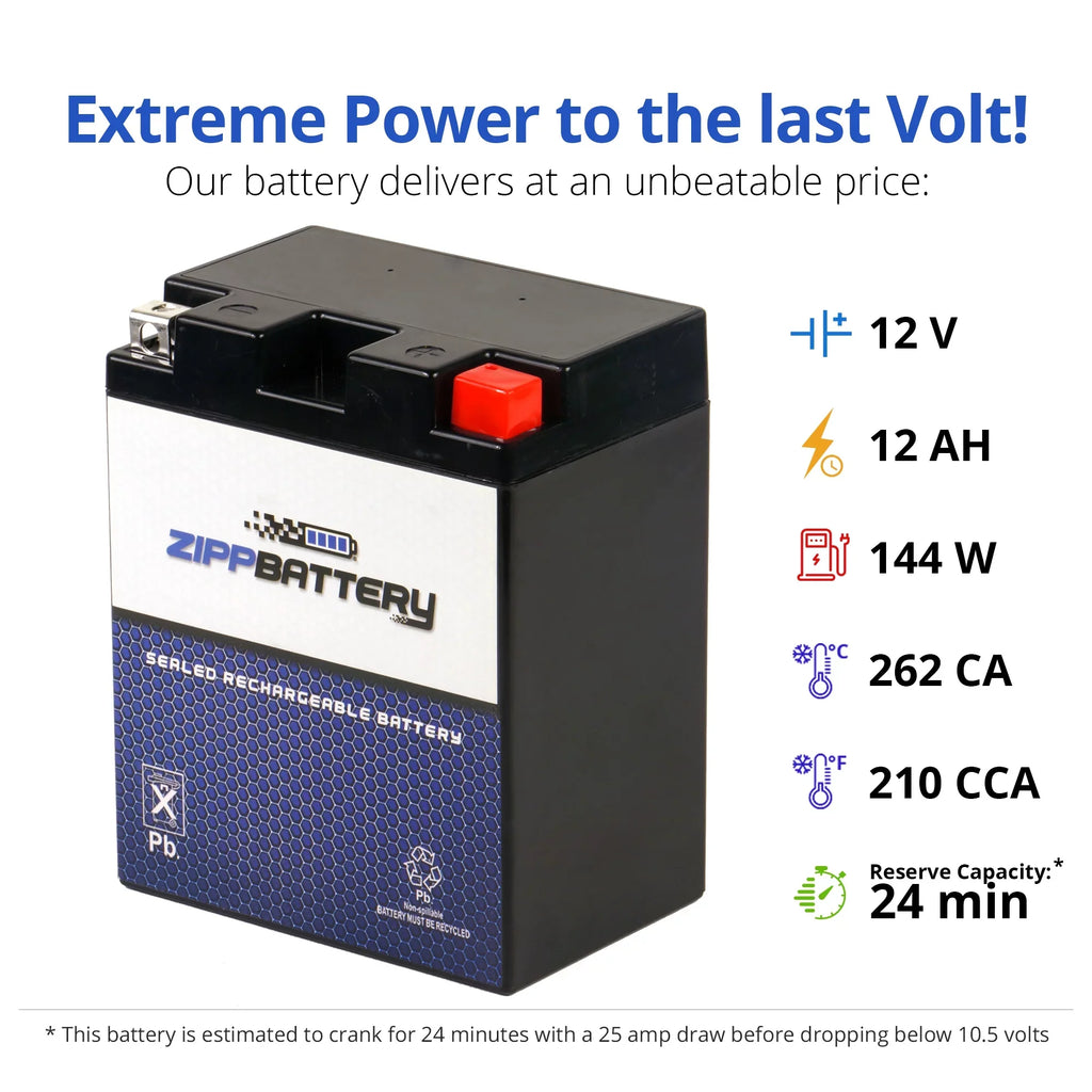 Zipp Battery Ytx14Ahl-Bs High Performance Power Sports Battery - Perfect for your project