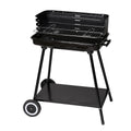 Grill węglowy Lolahome ze stalowym rusztem, 57x38x80 cm, czarny(Por omisión)