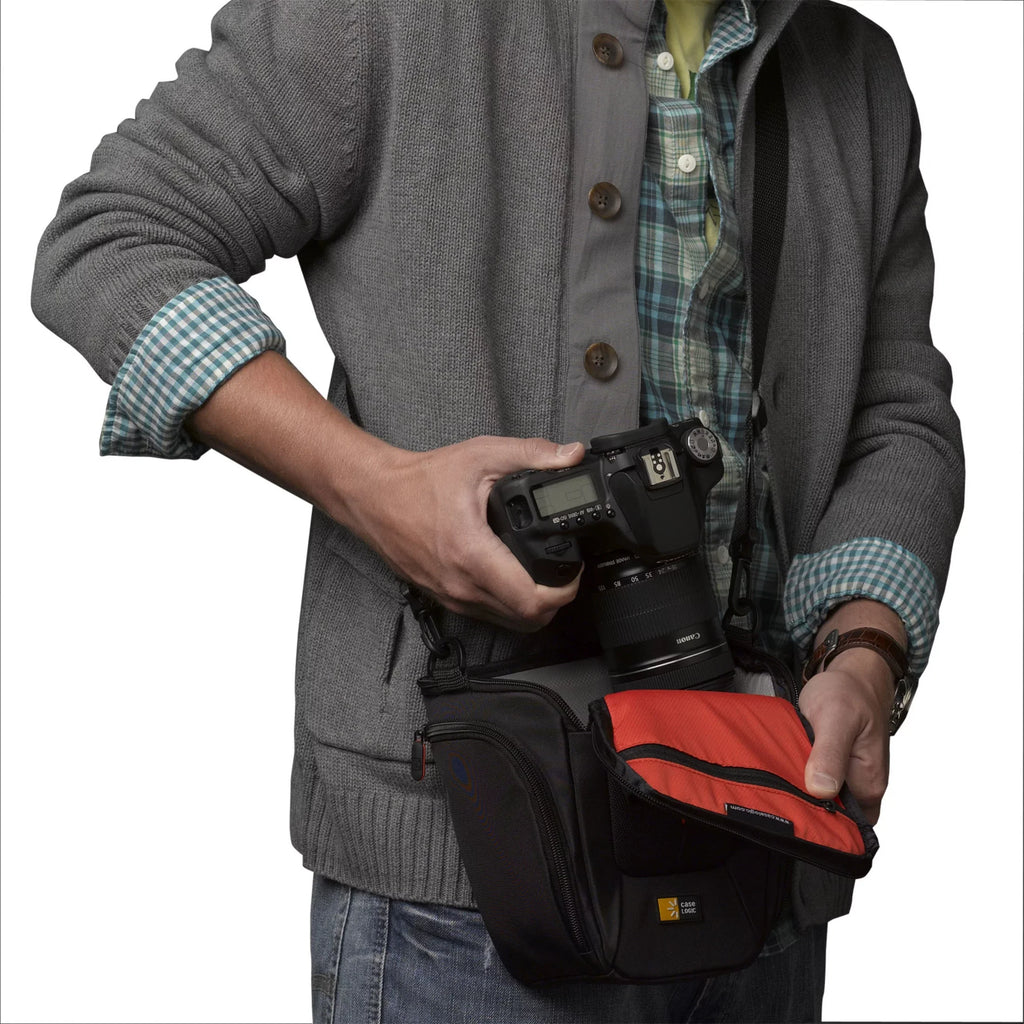 Case Logic Carrying Case (Holster) Camera, Accessories, Battery, Cable, Lens Cap, Memory Card, Cloth - Black - Perfect for your project