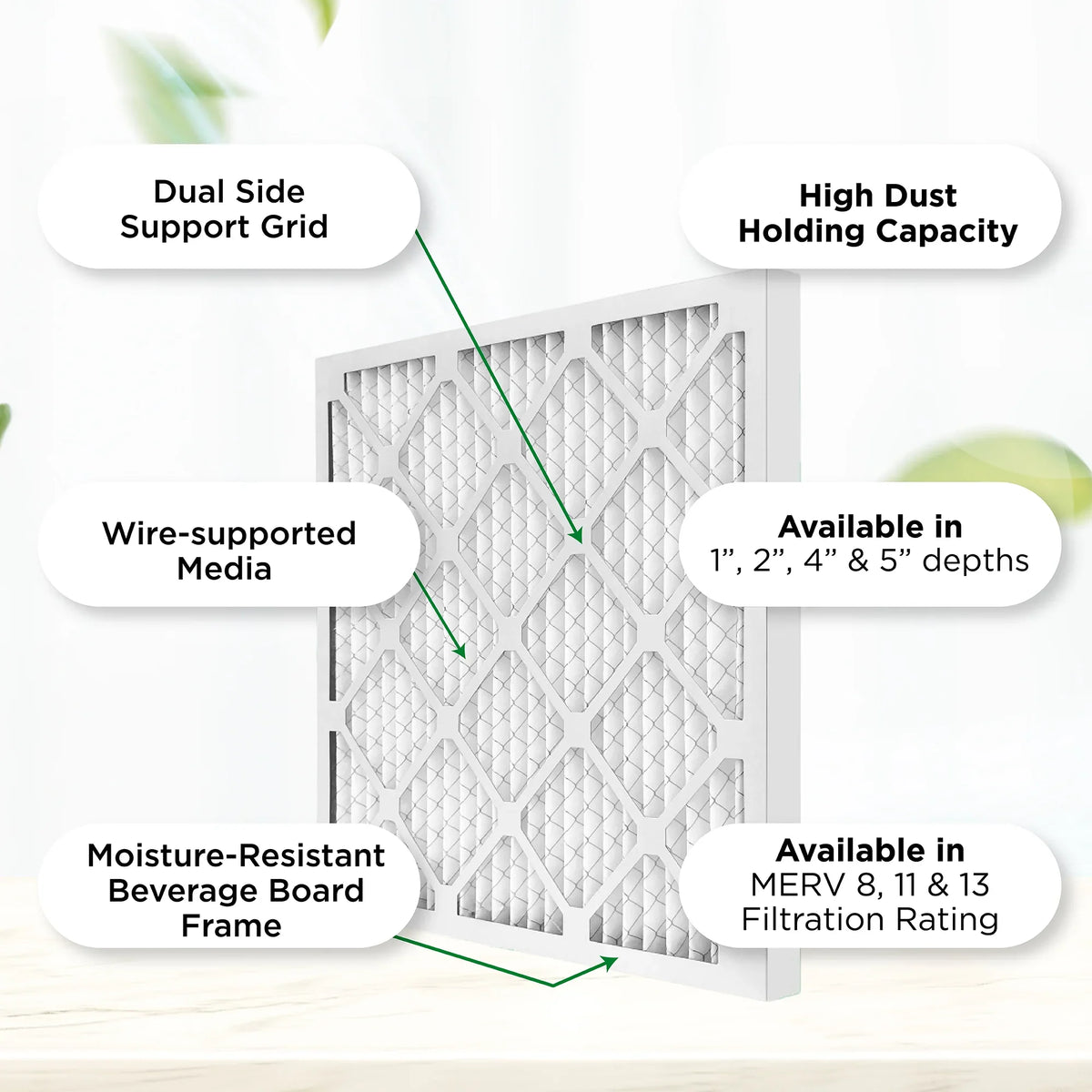 15x20x1 MERV 11, MPR 1000 Pleated AC Furnace 1" Air Filters by Pamlico. Quantity 6. Actual Size: 14-1/2 x 19-1/2 x 3/4 - Perfect for your project