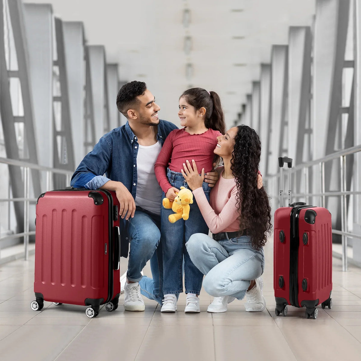 UBesGoo 3 Piece Set Suitcase Spinner Hardshell Lightweight TSA Lock