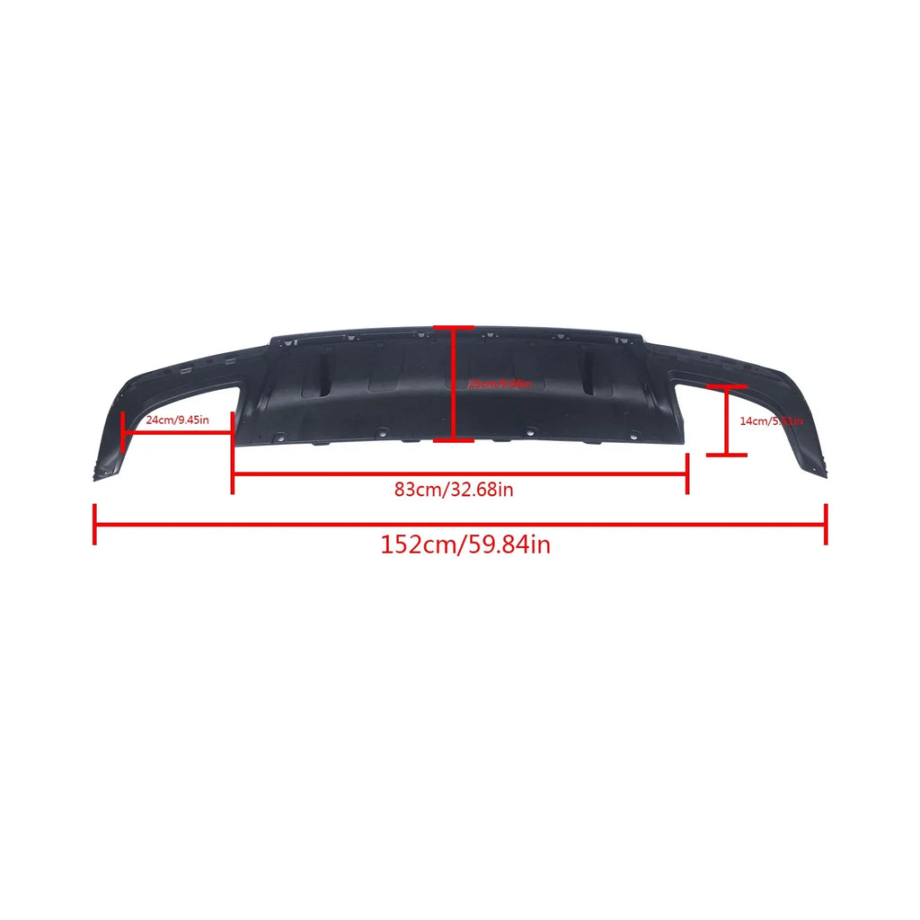 Top-quality NINTE Rear Diffuser for 2015-2022 Chrysler 300 SRT Back Lip Gloss Black Square Exhaust