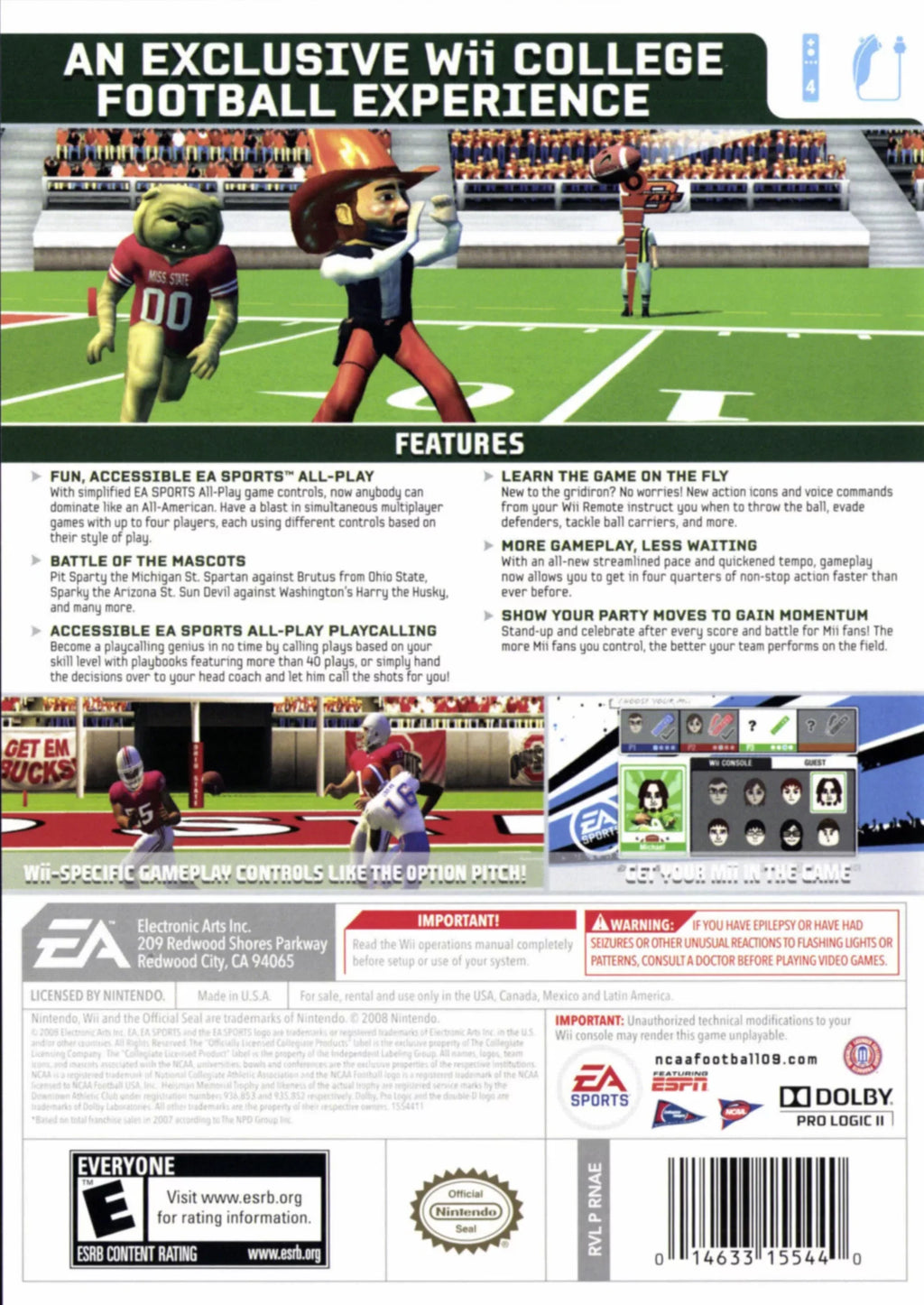 NCAA Football 2009 (Wii)