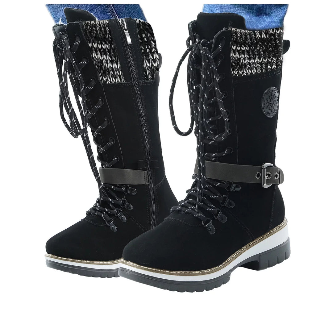 Top-quality Women's Size 8 Hiking Boots Boots For Women Snow Boots Durable Outdoor Thermal Winter Mid Calf Boots Warm Boots