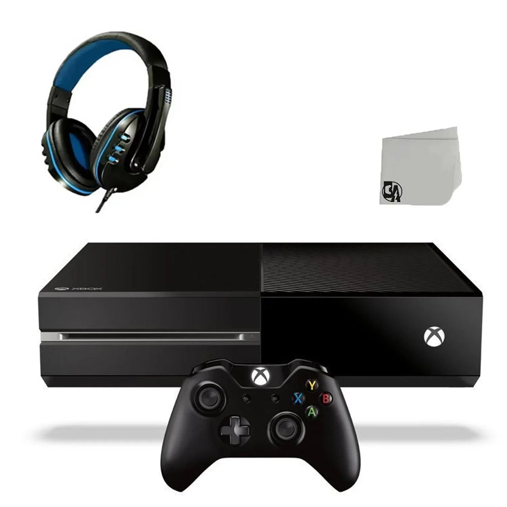 Xbox One Original 500GB Gaming Console Black With Headset BOLT AXTION Bundle Used