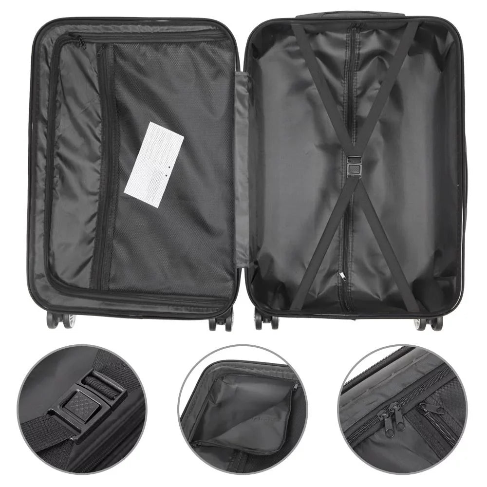 UBesGoo 3 Piece Set Suitcase Spinner Hardshell Lightweight TSA Lock