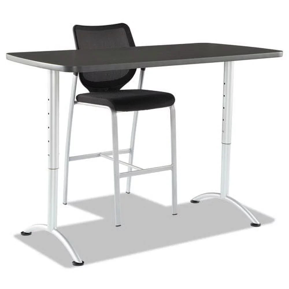 ARC 60 in. x 30 in. x 30 - 42 in. Rectangular Adjustable Height Table - Graphite/Silver - Perfect for your project