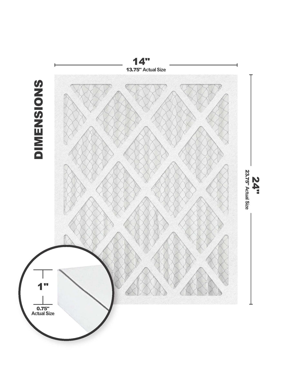 Accumulair Gold 14x24x1 MERV 8 Air Filter (4 Pack) - Perfect for your project