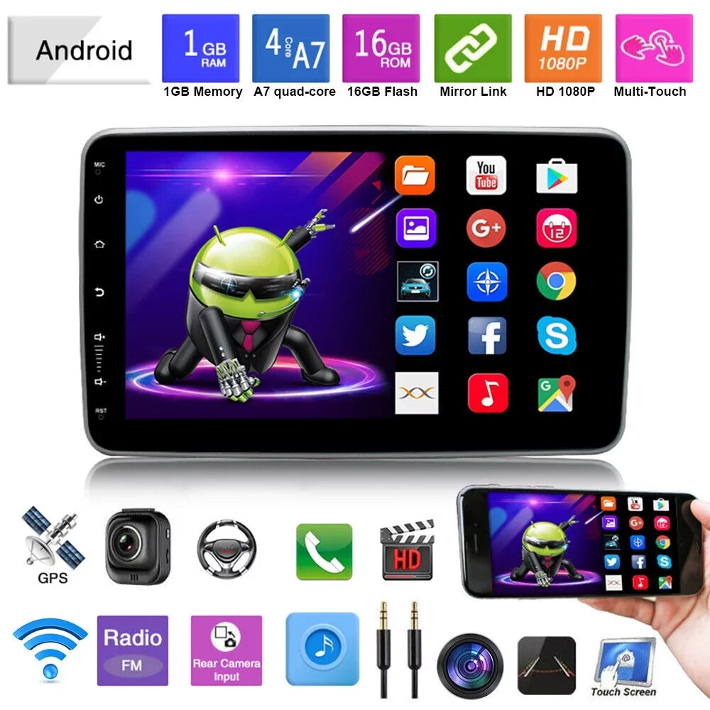 Top-quality kydely 10 Inch On-Board Android 9.1 GPS Wifi Dual Din Touch Screen Player Navigation