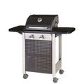 Grill gazowy Birgitt z 2 palnikami, stal czarna, 52x116x110 cm(Por omisión)